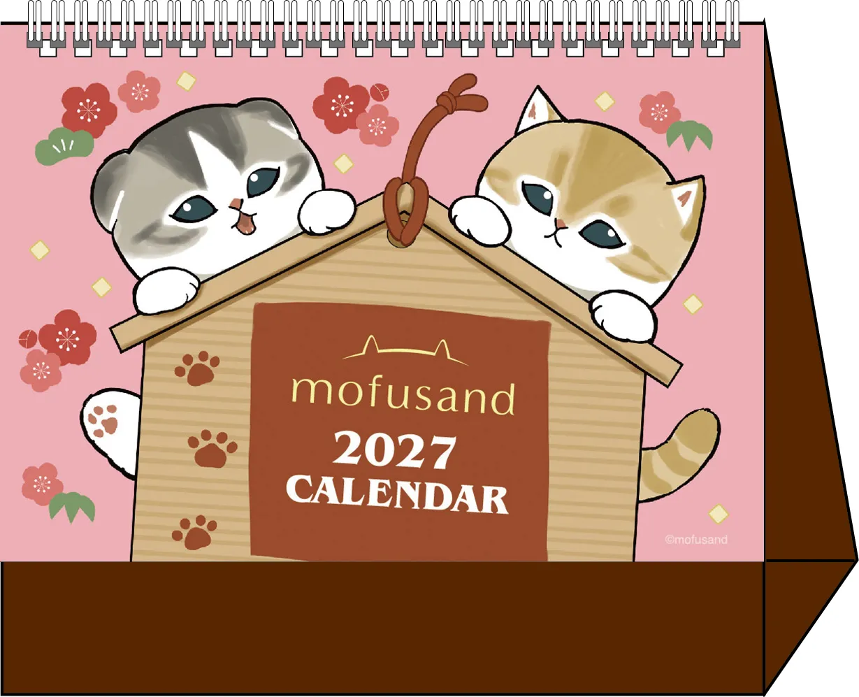 2027貓福珊迪平面小桌曆DS-02｜超萌人氣貓咪經典辦公小物